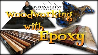 ⁣Woodworking with Epoxy, epoxy resin woodworker