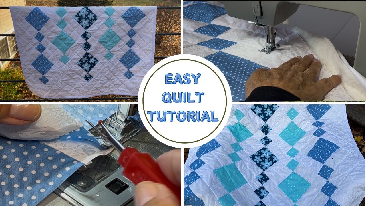 Easy Quilt Tutorial Quilting Sewing For Beginners (DIY) - YouTube