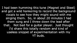 Background vocal experiment (magnet and steel)