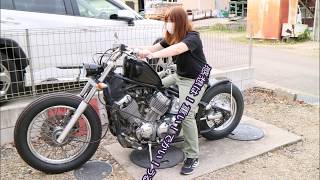 妹にドラッグスター４００を見せてみた！