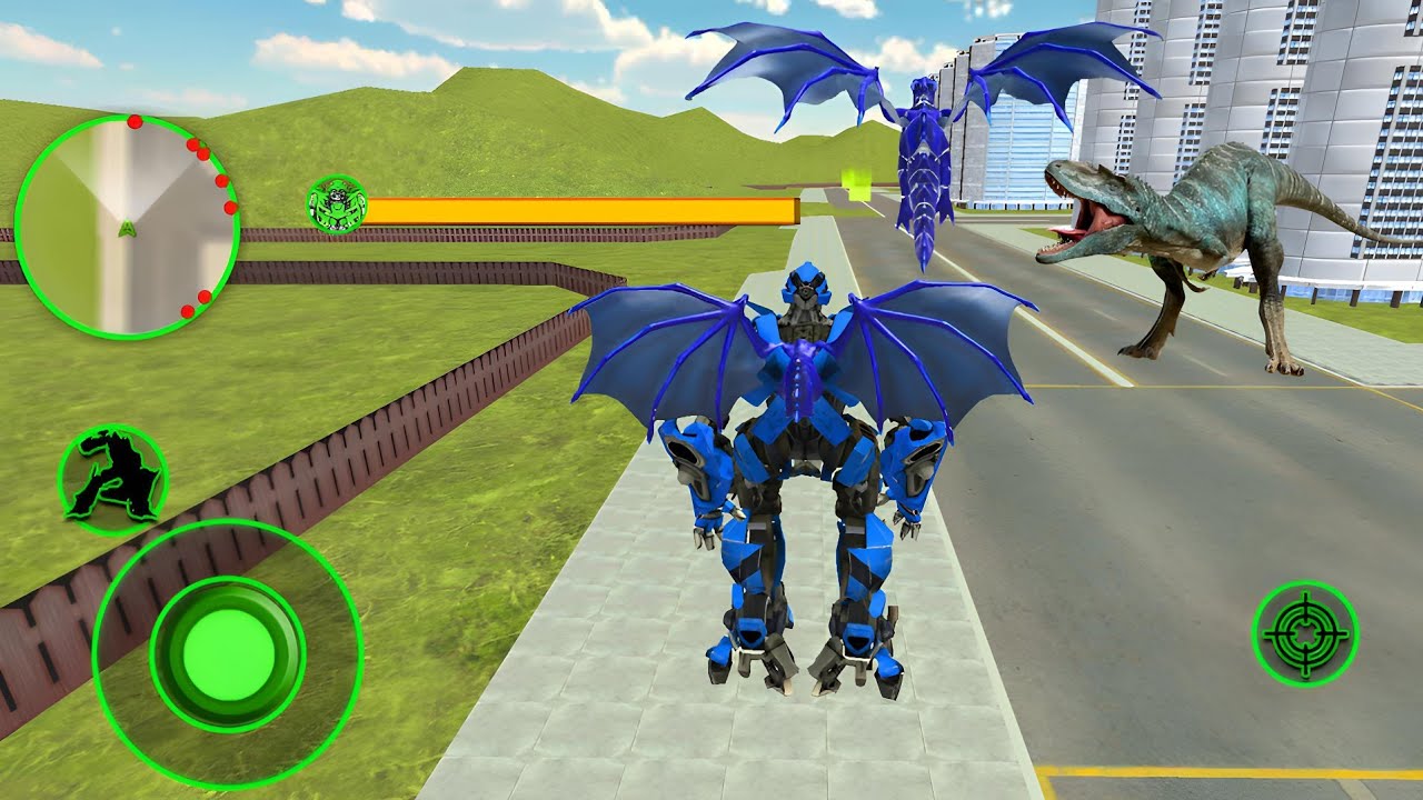 Robot Ejderha Oyunları #1 - Transforming Dragon Robot VS Jurassic Dino World - Android Gsmeplay