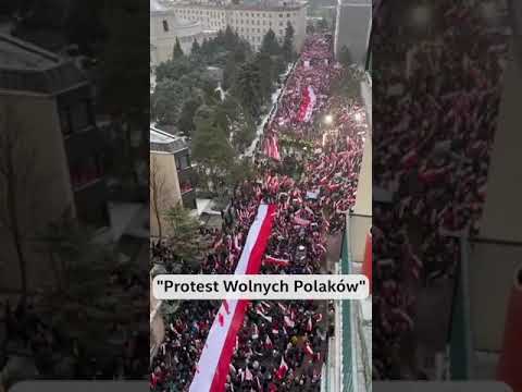Акция протеста в Варшаве, Польше / Protest Wolnych Polaków  #польша  #варшава #PiS