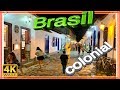 【4K】WALK Old Town PARATY RJ at night virtual hike Brazik 4k documentary slow tv reality show