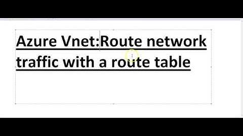 Azure-70-533-Video-39-Route Azure Vnet Traffic with a route table