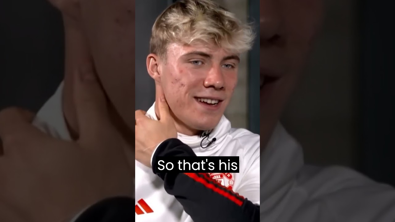 Rasmus Hojlund on how he became a man united fan 👀 