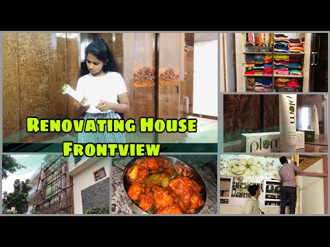 Renovating House Front Elevation?!||My Mom's Wardrobe Organization?!||