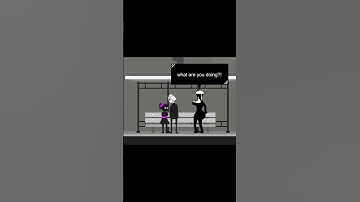 Willow protected by Victoria from an old man at the bus stop #gamedev