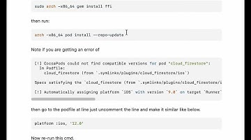 Flutter: CocoaPods