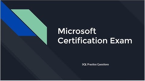 Microsoft Exam 98-364 - Database Fundamentals Exam Prep