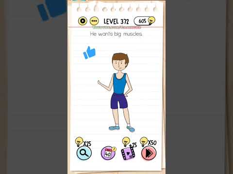 Brain test Level 372 walkthrough - He wants big muscles | Gaming 92