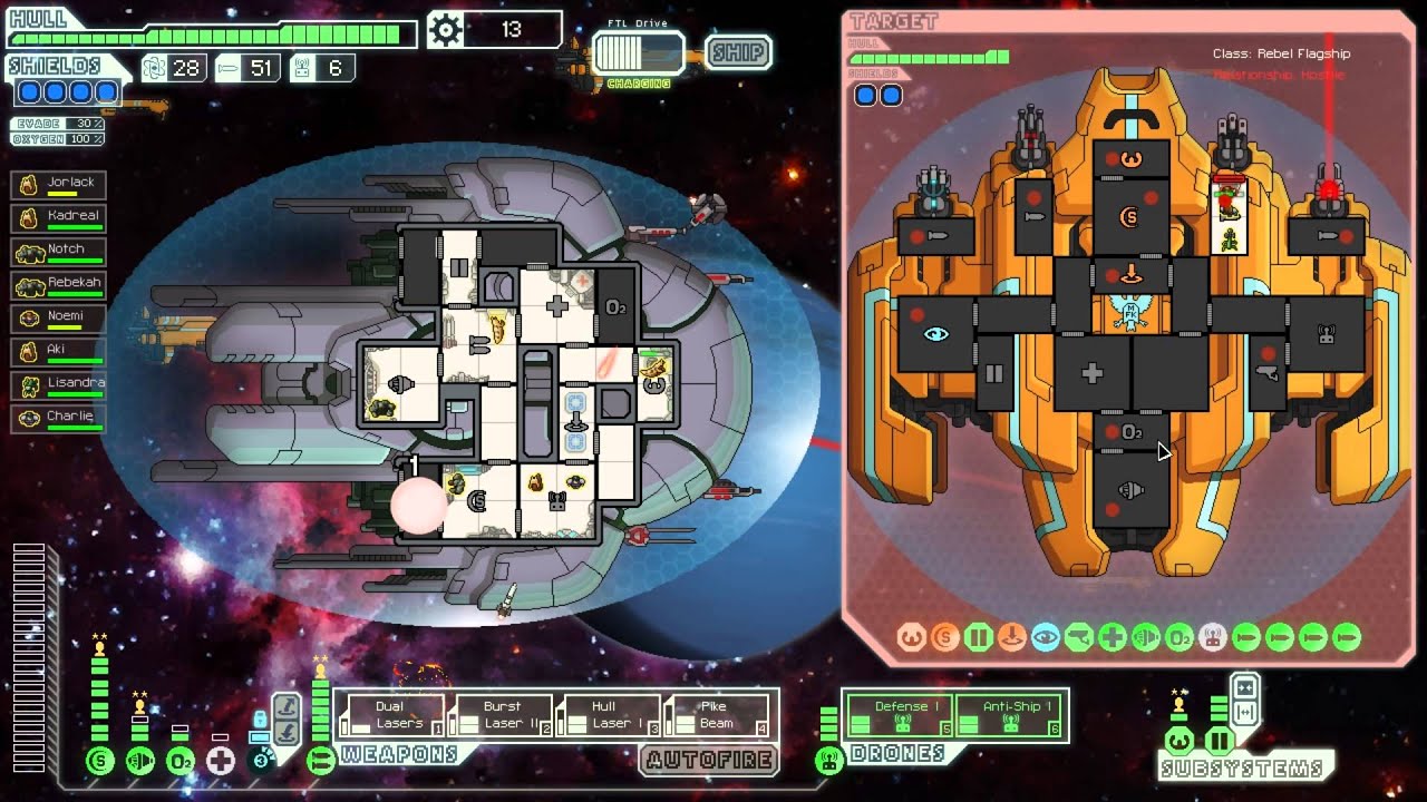 FTL Sector 8 | Slug Cruiser "Man of War" | NORMAL | HD