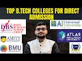 Top B.Tech Colleges in India Offering Direct Admission in 2025 | No Entrance Exam!