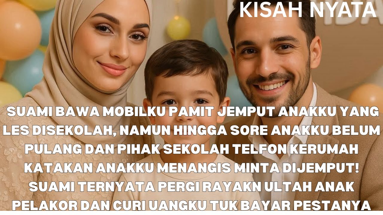SUAMI PAMIT JEMPUT ANAK KESEKOLAH TAPI HINGGA SORE ANAK TK PULANG,TERNYATA RAYAKAN ULTAH ANAK PLAKOR