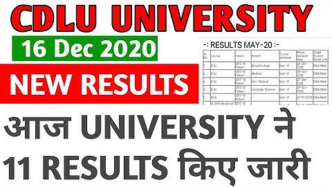 cdlu result 2020 | cdlu university sirsa exam 2020 | cdlu b.ed exam 2020 | cdlu exam news 2020 |cdlu