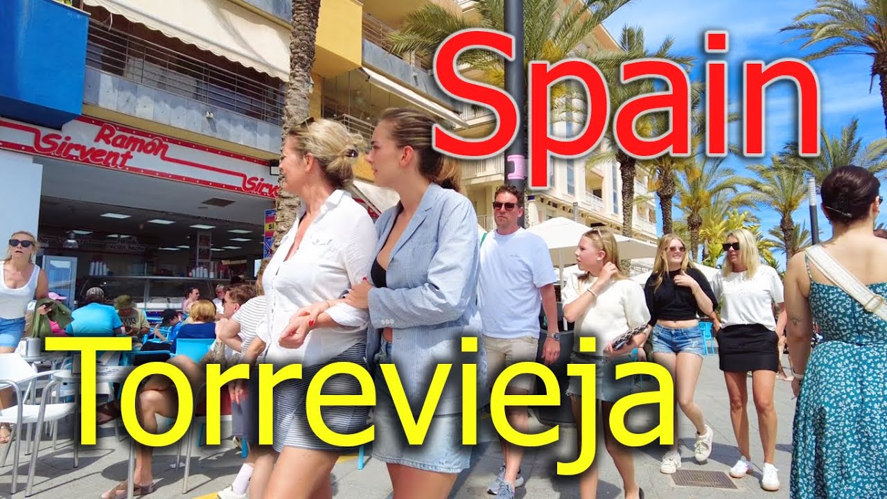 Torrevieja / Spain ⁴ᴷ 🇪🇸 - walking tour - 4k -🌡T+C°23 🌞- 2025/04