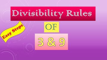 Divisibility Rules for 3 and 9 - Divisibility -  Easy steps of Divisibility - Divisibility Rule
