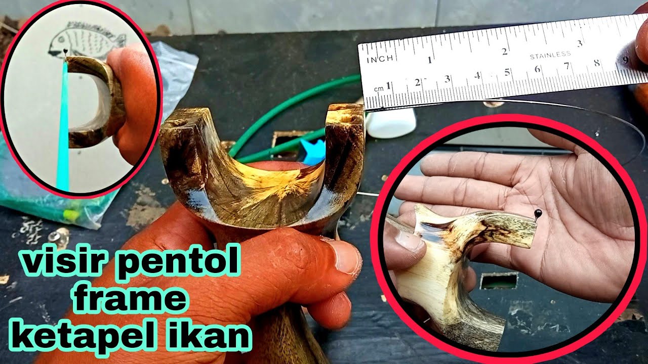 tutorial || cara membuat visir pentol frame titik bidik ketapel ikan  -  by CAK DIEN