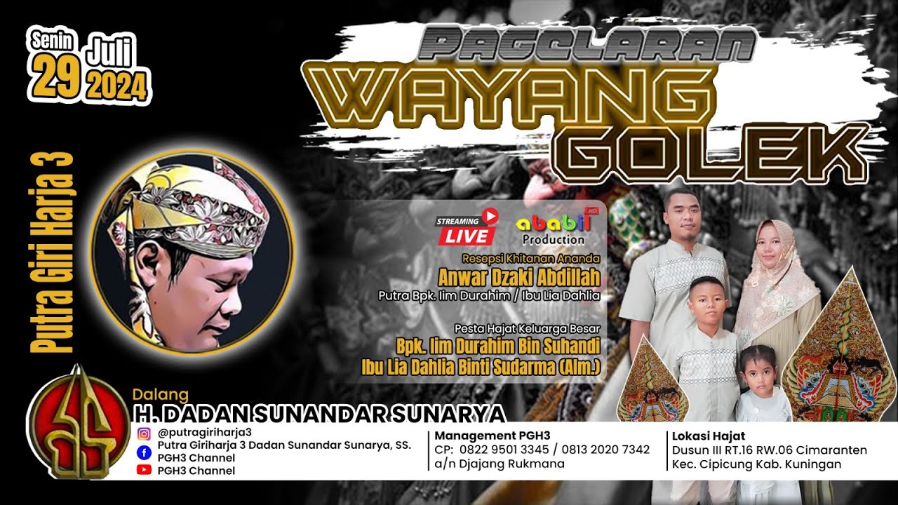 Live Wayang Golek Putra Giriharja3 [ PGH3 ] H. Dadan Sunandar Sunarya - Cimaranten Kuningan