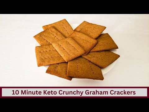 10 Minute Crunchy Keto Graham Crackers (Nut Free and Gluten Free)