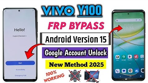 Vivo Y100 FRP Bypass Android Version 15 New 2025 Method | Vivo Y100 Google Account Unlock Without PC