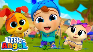 Bingo's Playdate! | Animal Learning Videos | Little Angel Kids Songs & Nursery Rhymes