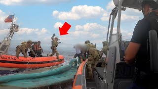 Terrifying Moment U.s. Coast Guard Stops Strange Blue Boat - Than This Happened...