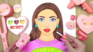 ASMR Makeup & Skincare with Strawberry WOODEN cosmetics