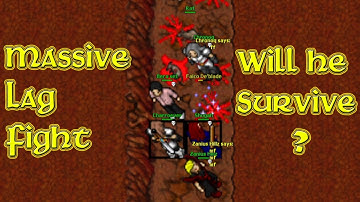 28 Knight Tries to Escape During Massive Lag PvP Chase! (Malvera 2006 - RL Tibia 7.8) Falco De