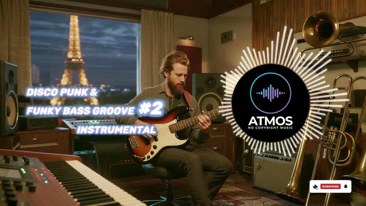 🎵 Disco Punk & Funky Bass Groove #2 | Instrumental | ATMOS - No Copyright Music