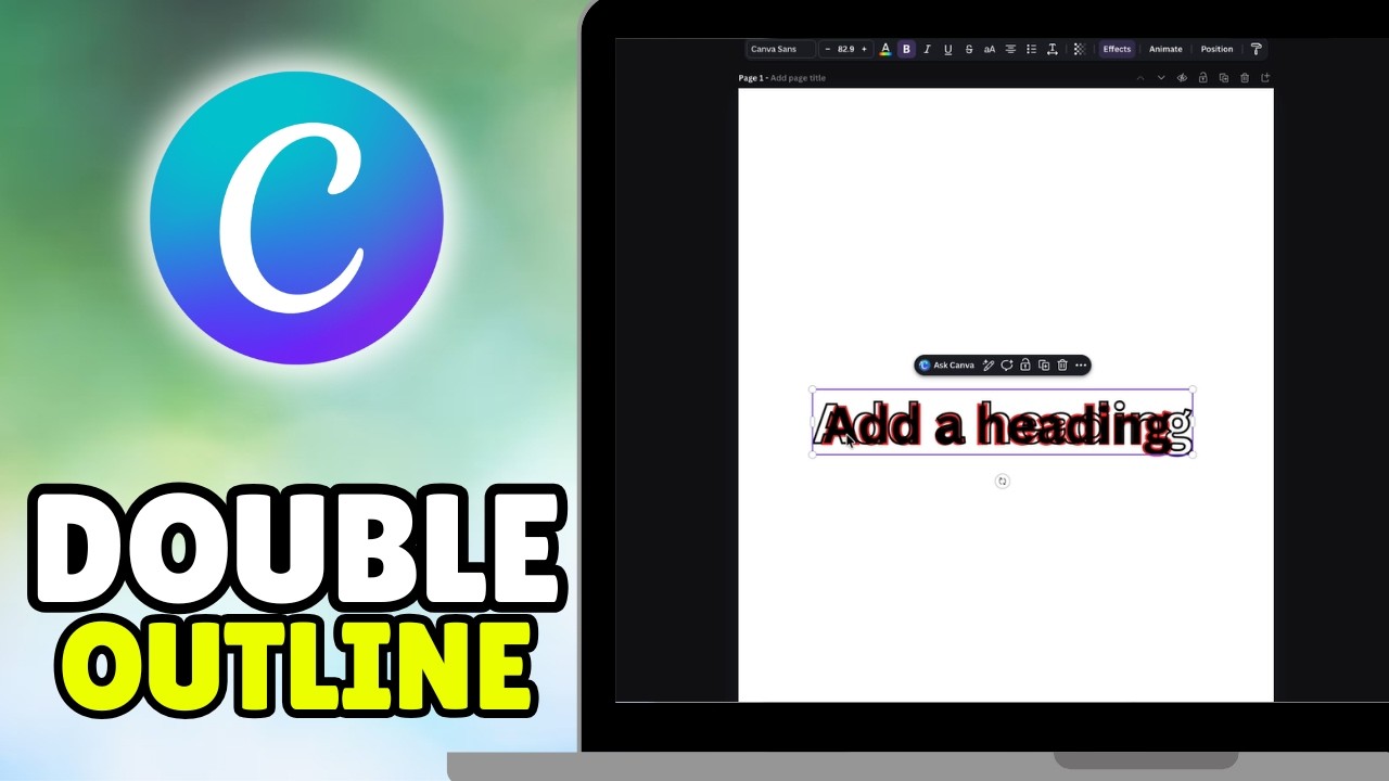 How To Double Outline Text In Canva (2026) - Text With Double Outline ...