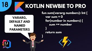 Kotlin Newbie To Pro - VARARG, DEFAULT AND NAMED PARAMETERS -  Part 18