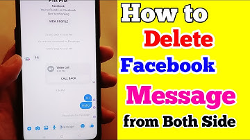 How to Delete Facebook Message from both side