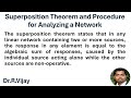 Superposition Theorem and Procedure for Analyzing a Network #bee