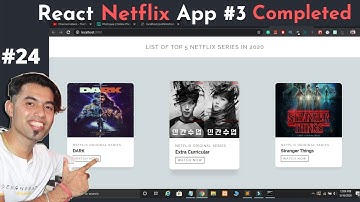 #24 Completing React JS Netflix App #3 | Array Map & Fat Arrow function in React Js in Hindi in 2020