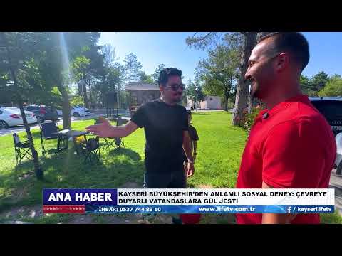 KAYSERİ BÜYÜKŞEHİR’DEN ANLAMLI SOSYAL DENEY ÇEVREYE DUYARLI VATANDAŞLARA GÜL JESTİ