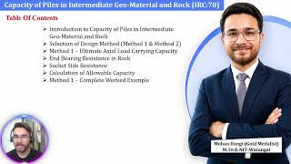 IRC:78 Pile Foundation Design | Introduction to Rock Socketed pile foundation 
