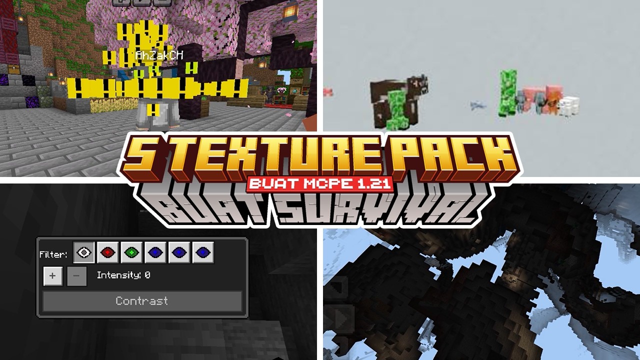 5 TEXTURE PACK MCPE 1.21 Terbaik & Cocok Untuk Survival - YouTube