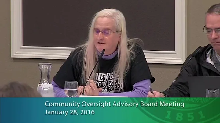 Community Oversight Advisory Board Meeting, Januar...