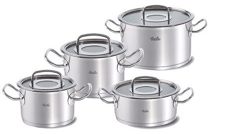 Bộ nồi inox Fissler Original Pro 4 món cao cấp (nắp kính)- Made in Germany