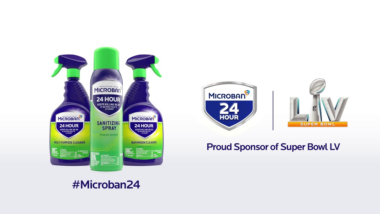 Microban 24: Trusted by the NFL to kill bacteria for up to 24 hours