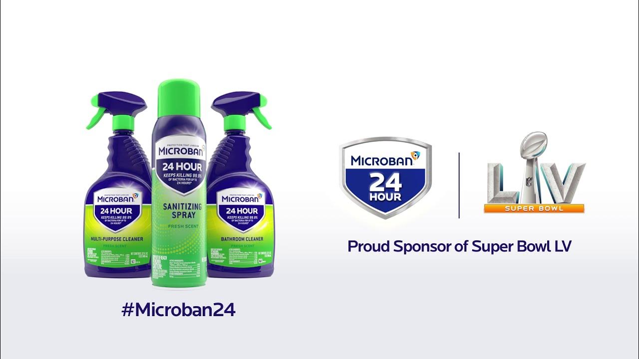 Microban 24 Trusted by the NFL to kill bacteria for up to 24 hours
