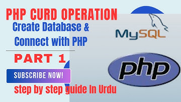 PHP CRUD Operation Tutorial for Beginners | Part 1: Create Database & Connect with PHP @vustudy4121