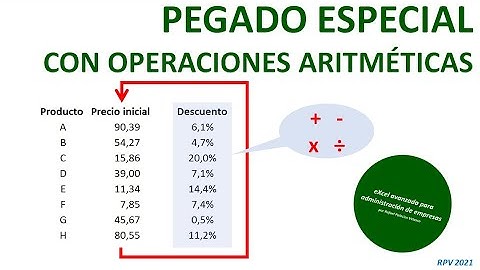 Pegado especial con operaciones aritméticas