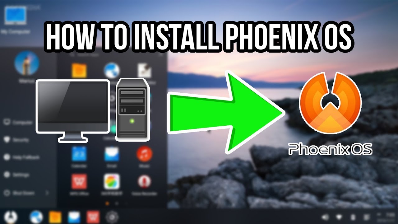 how to install phoenix os iso
