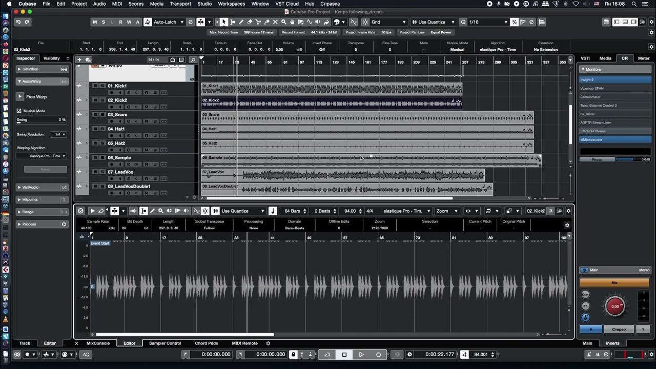 006 cubase tempo track and audio warp musical mode youtube