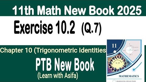 Class 11th Math New Book Exercise 10.2 Q7-Exercise 10.2 Q7-Math 11 class Math New Book 10.2
