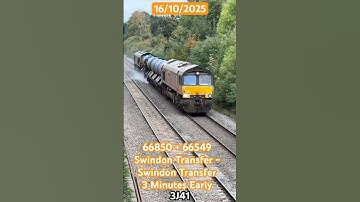 66850 leads the RHTT past Bonemill Lane Bridge