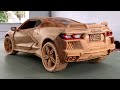 Sculpture sur bois  chevrolet corvette c8 2020  art du bois