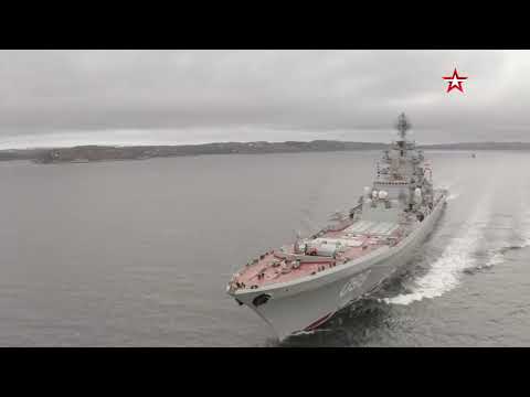 Missile cruiser "Peter the Great" went on exercises in the Barents Sea