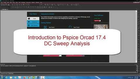 Pspice using Orcad 17.4 - DC Sweep